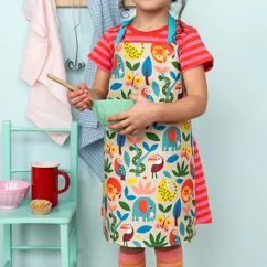 wipeable cotton children's apron - wild wonders wipeable cotton children's apron - wild wonders