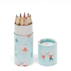 tube of colouring pencils - mouse ballet tube of colouring pencils - mouse ballet