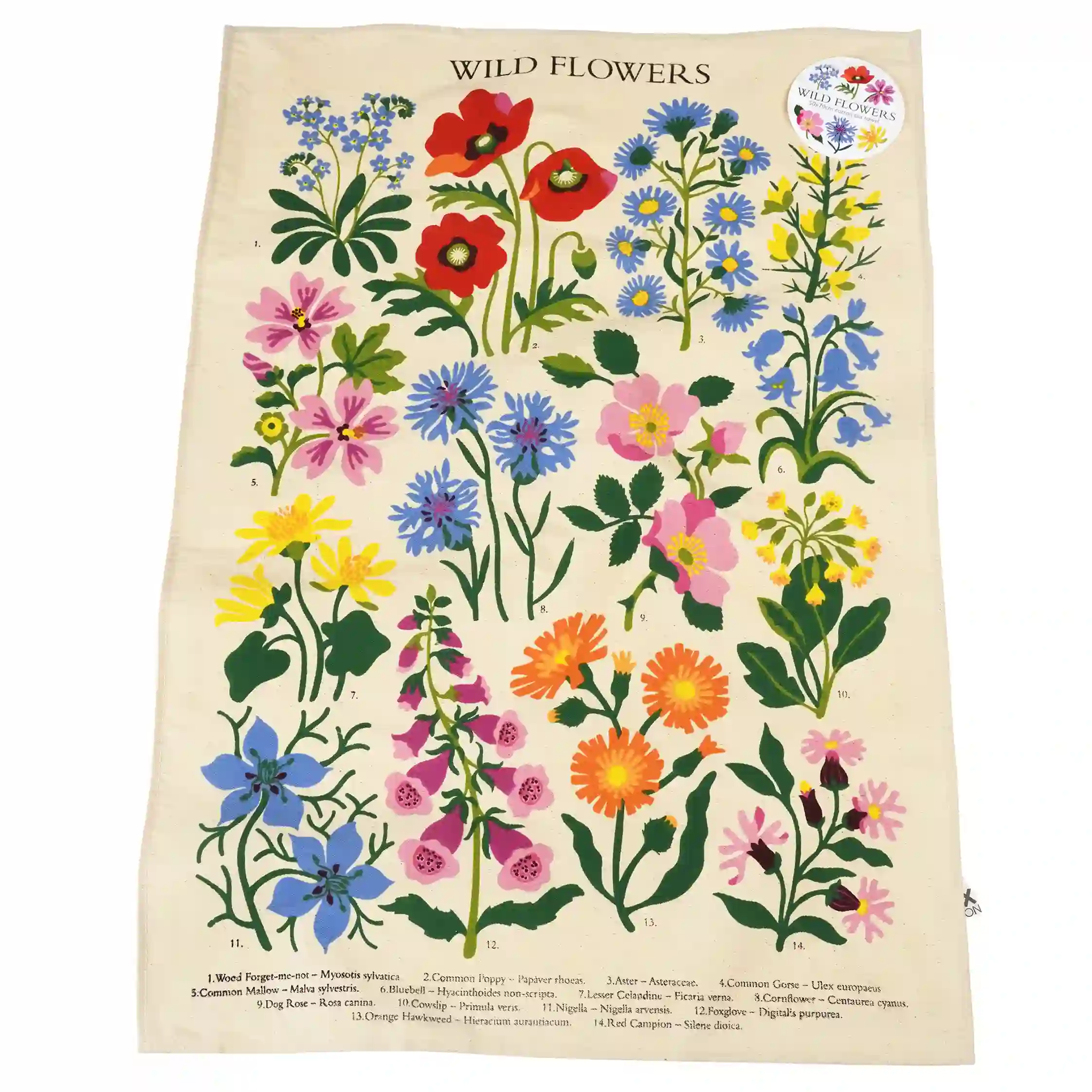 tea towel - wild flowers