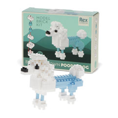 build your own dog model brick kit - poodle