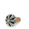 ceramic and cork bottle stopper - leaf