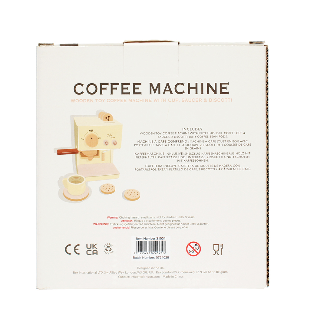 machine à café jouet en bois