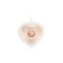 enamel heart-shaped chamberstick candle holder - pink