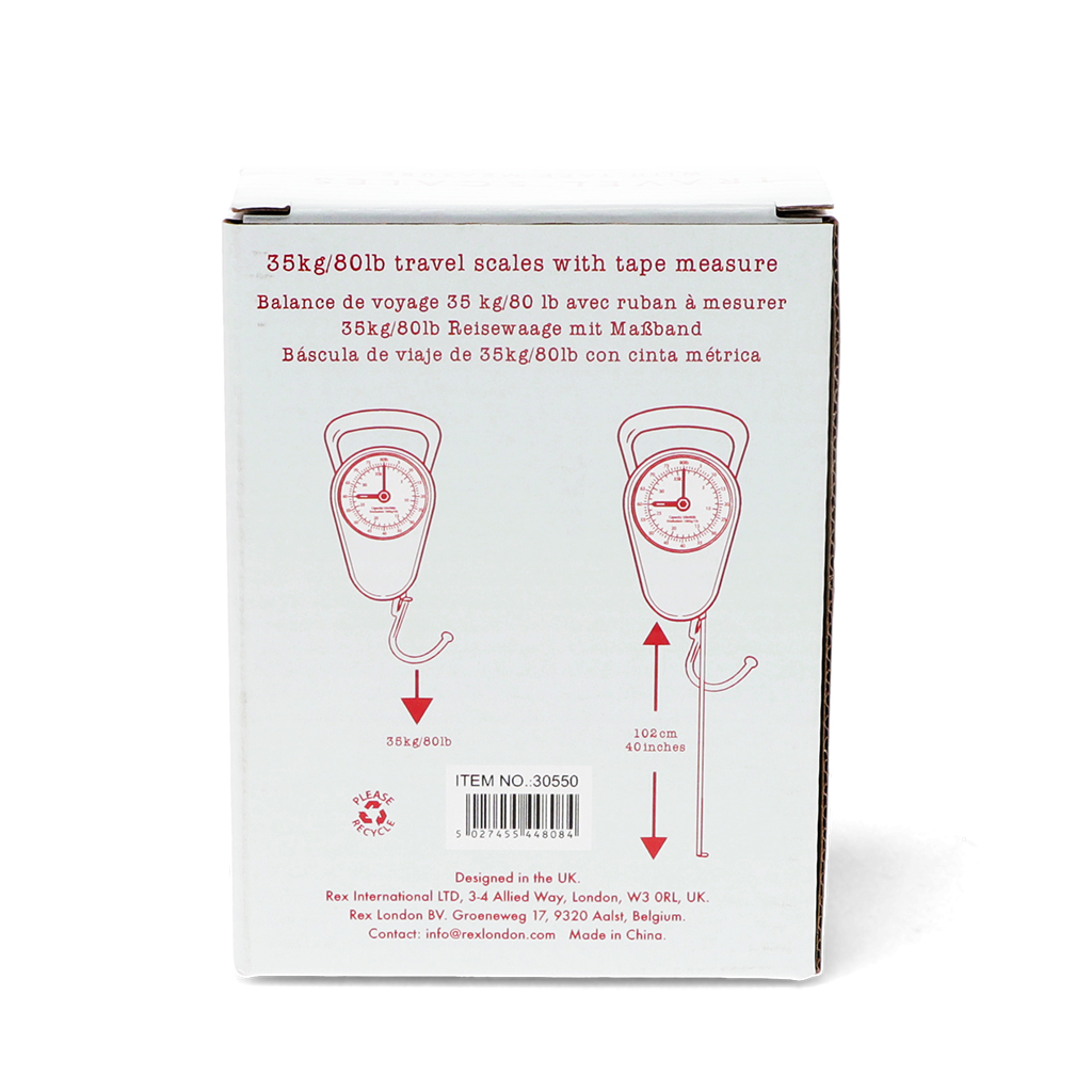 travel scales with tape measure - petrol blue