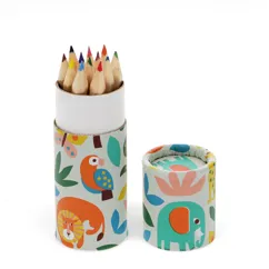 tube of colouring pencils - wild wonders tube of colouring pencils - wild wonders