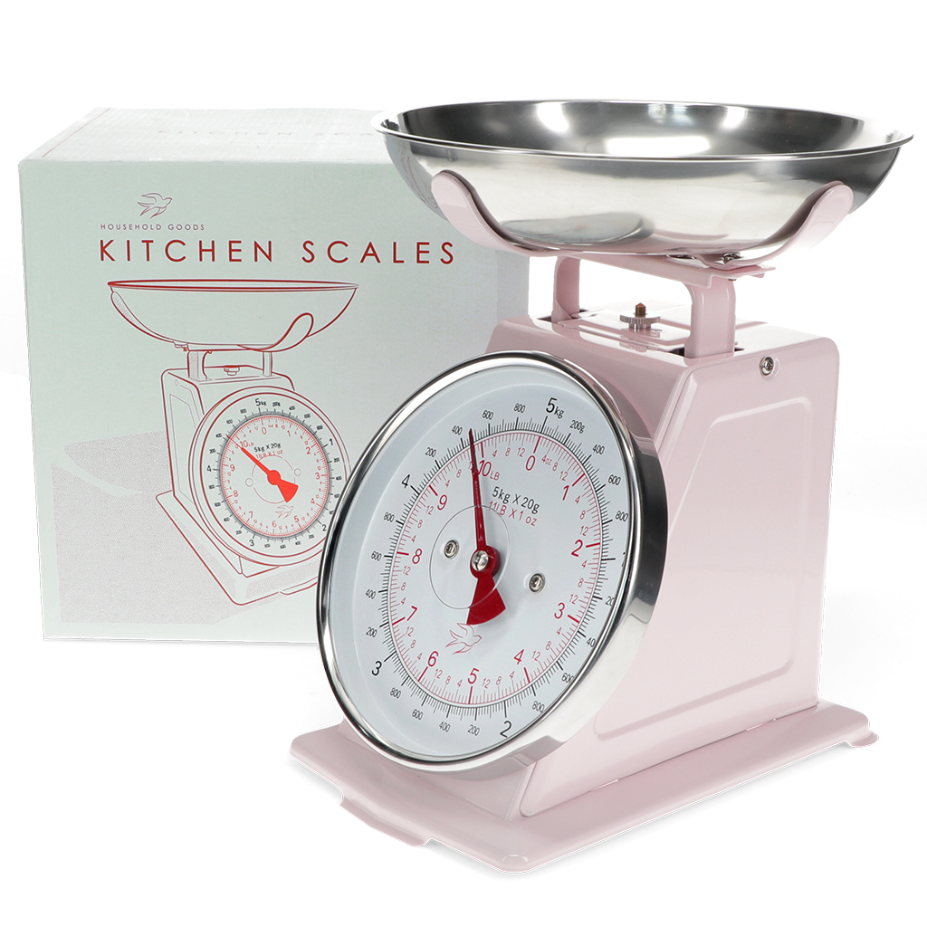 kitchen scales - light pink