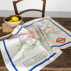 cotton tea towel - tfl heritage tube map cotton tea towel - tfl heritage tube map