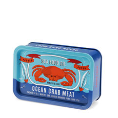 mini storage tin with lid - crab