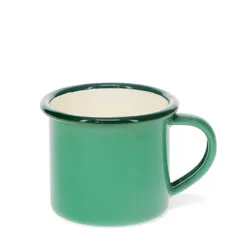 enamel espresso mug 150ml - green enamel espresso mug 150ml - green