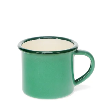 enamel espresso mug 150ml - green enamel espresso mug 150ml - green