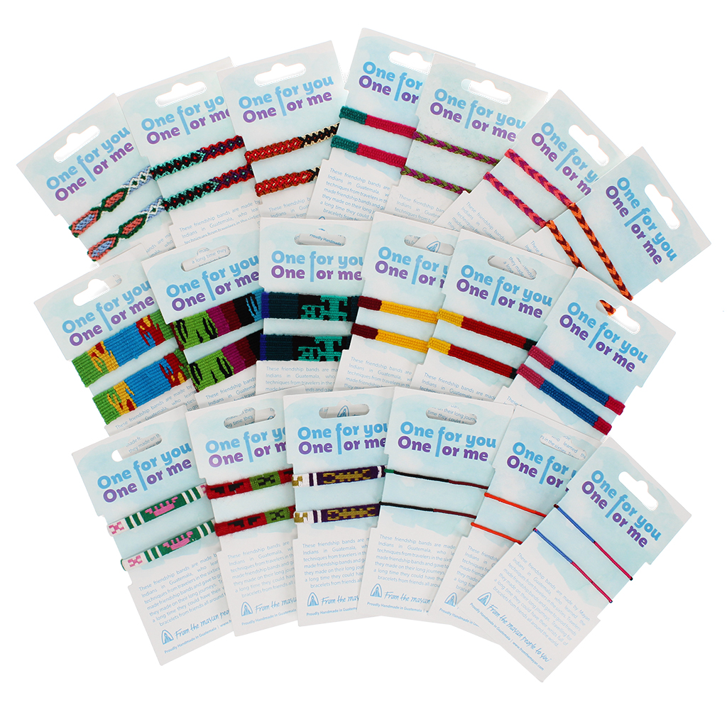 handmade mayan friendship bracelets - assorted