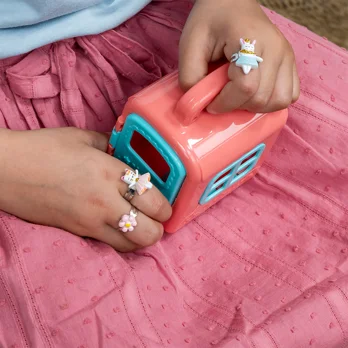 süße ringe (3-er set) - hase, katze und blume süße ringe (3-er set) - hase, katze und blume