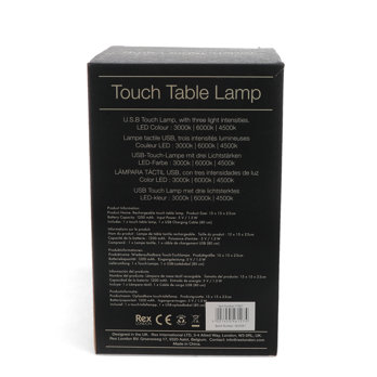 tischlampe in pilzform mit usb-ladefunktion - grau