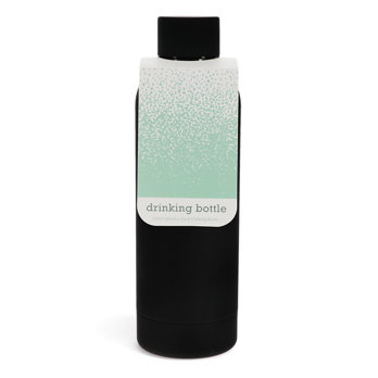 rubber coated steel bottle 500ml - black