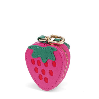strawberry coin purse key chain