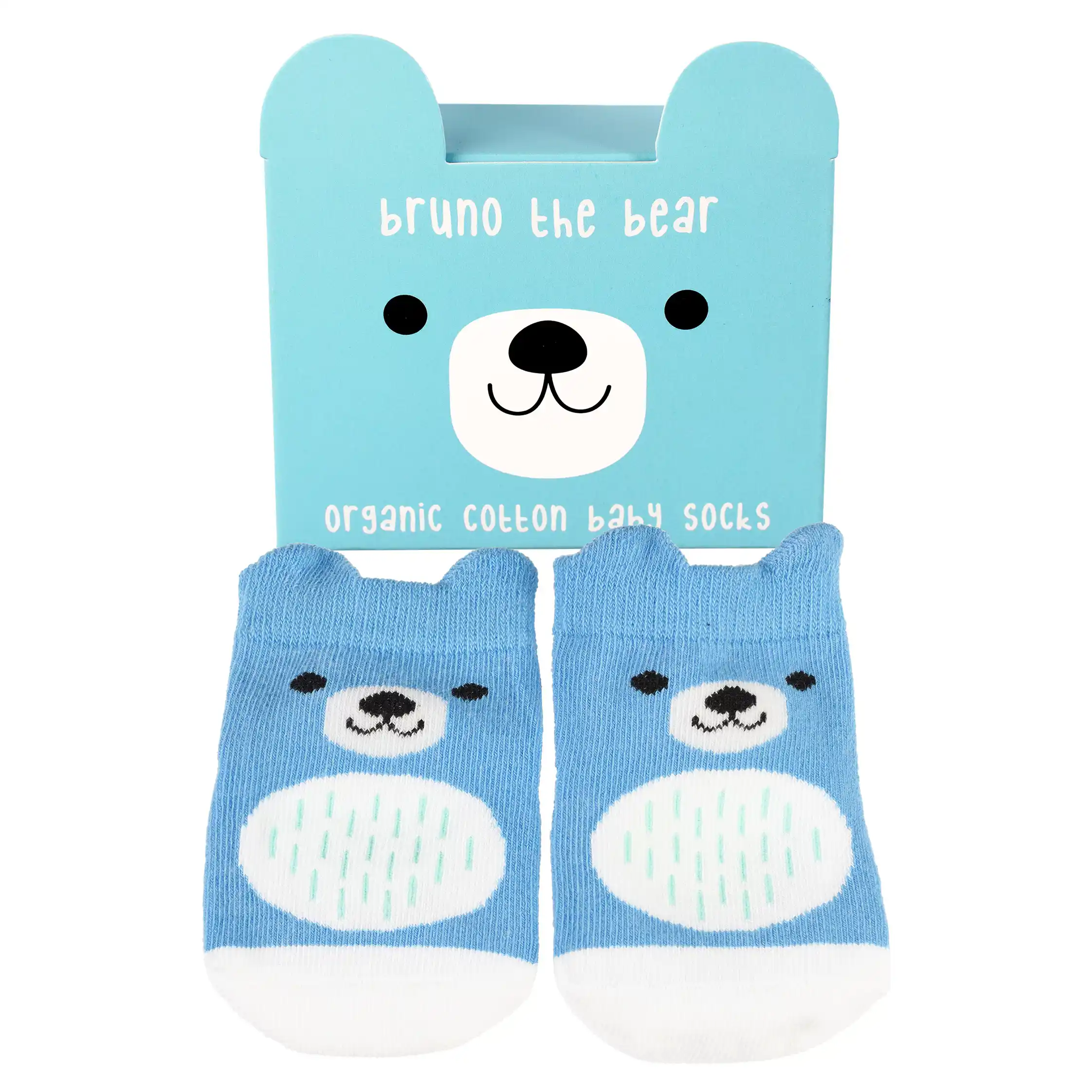 pair of baby socks - bruno the bear