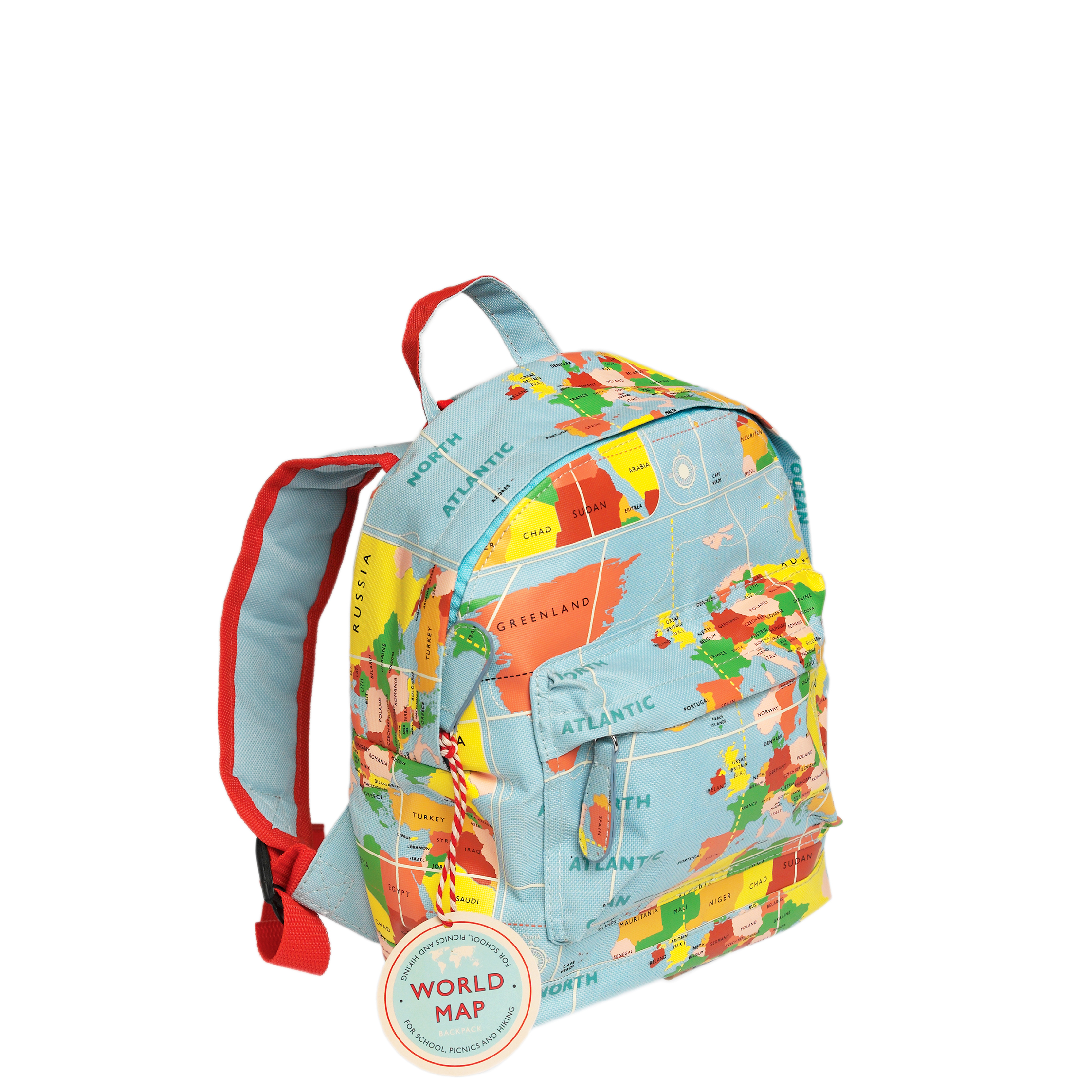 mini children's backpack - world map