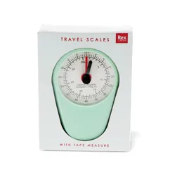 travel scales with tape measure - pistachio green travel scales with tape measure - pistachio green