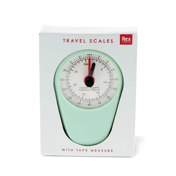 travel scales with tape measure - pistachio green travel scales with tape measure - pistachio green