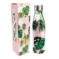stainless steel bottle 500ml - tropical palm