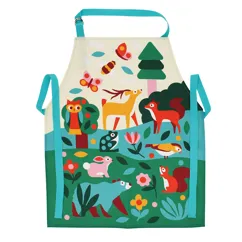 wipeable cotton children's apron - woodland wipeable cotton children's apron - woodland