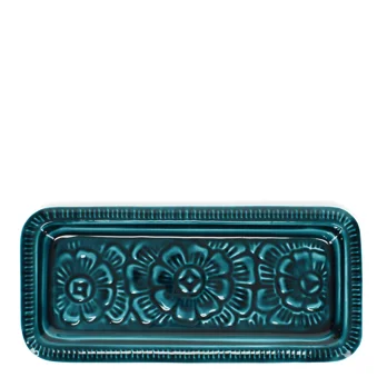 enamel trinket tray - blue enamel trinket tray - blue