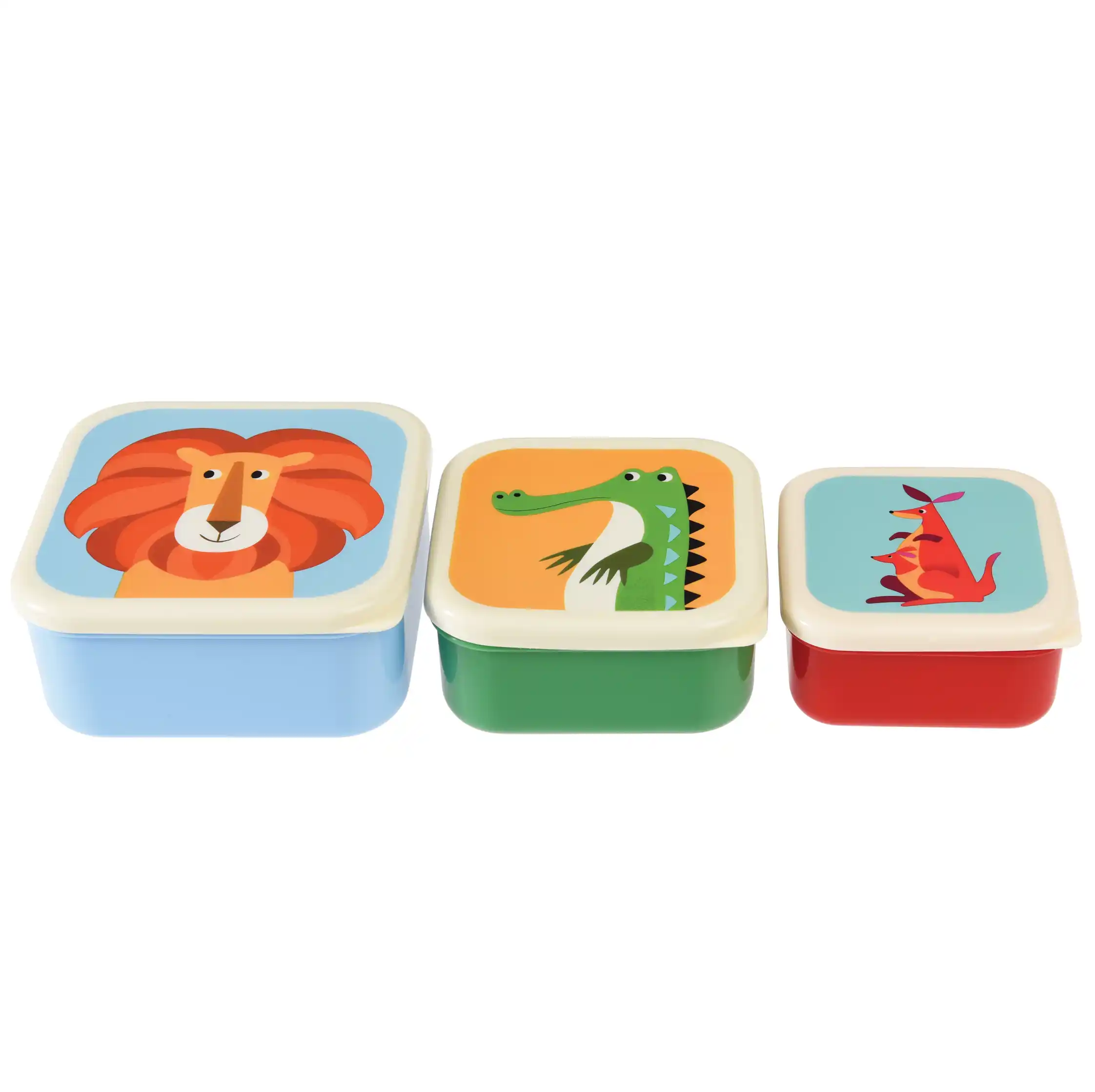 contenedores para alimentos colourful creatures (set de 3)