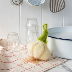 non-scratch scrubber dishcloth - garlic