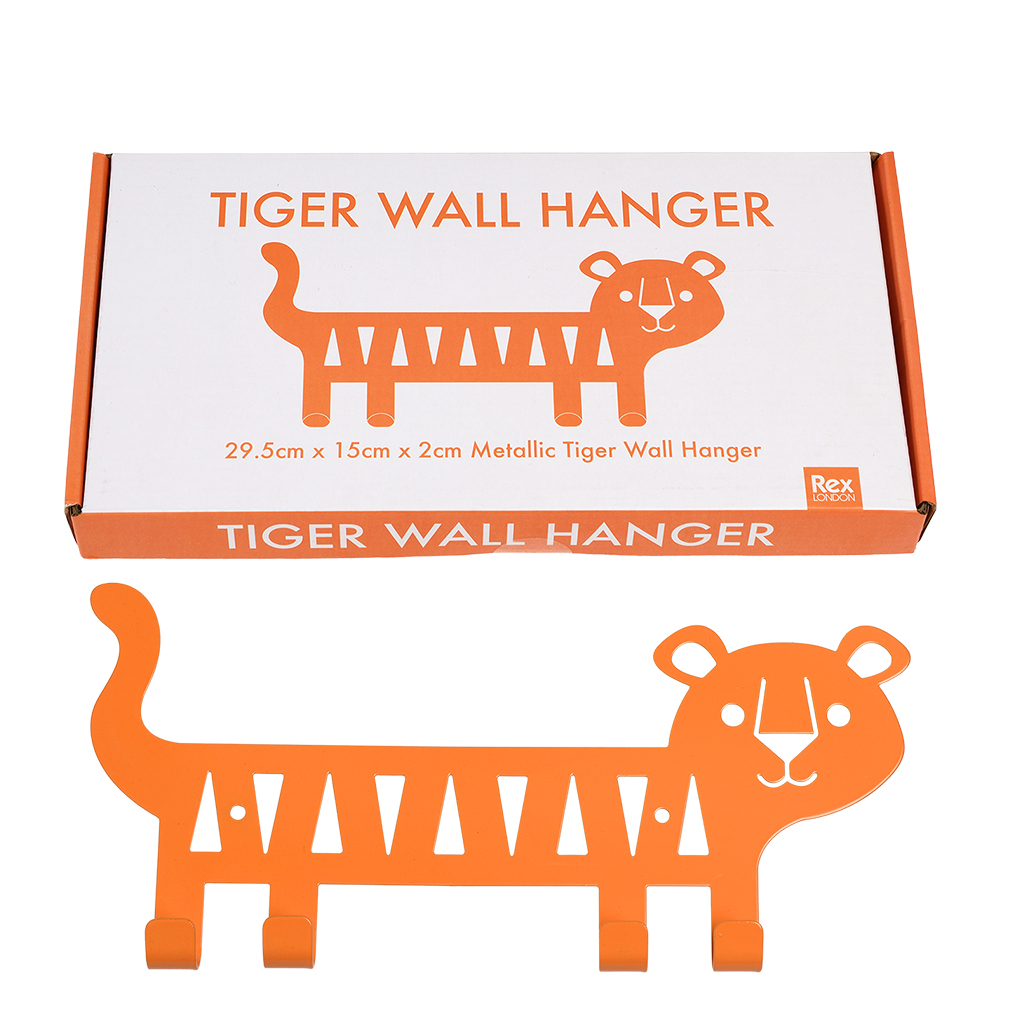 patère murale en métal tigre