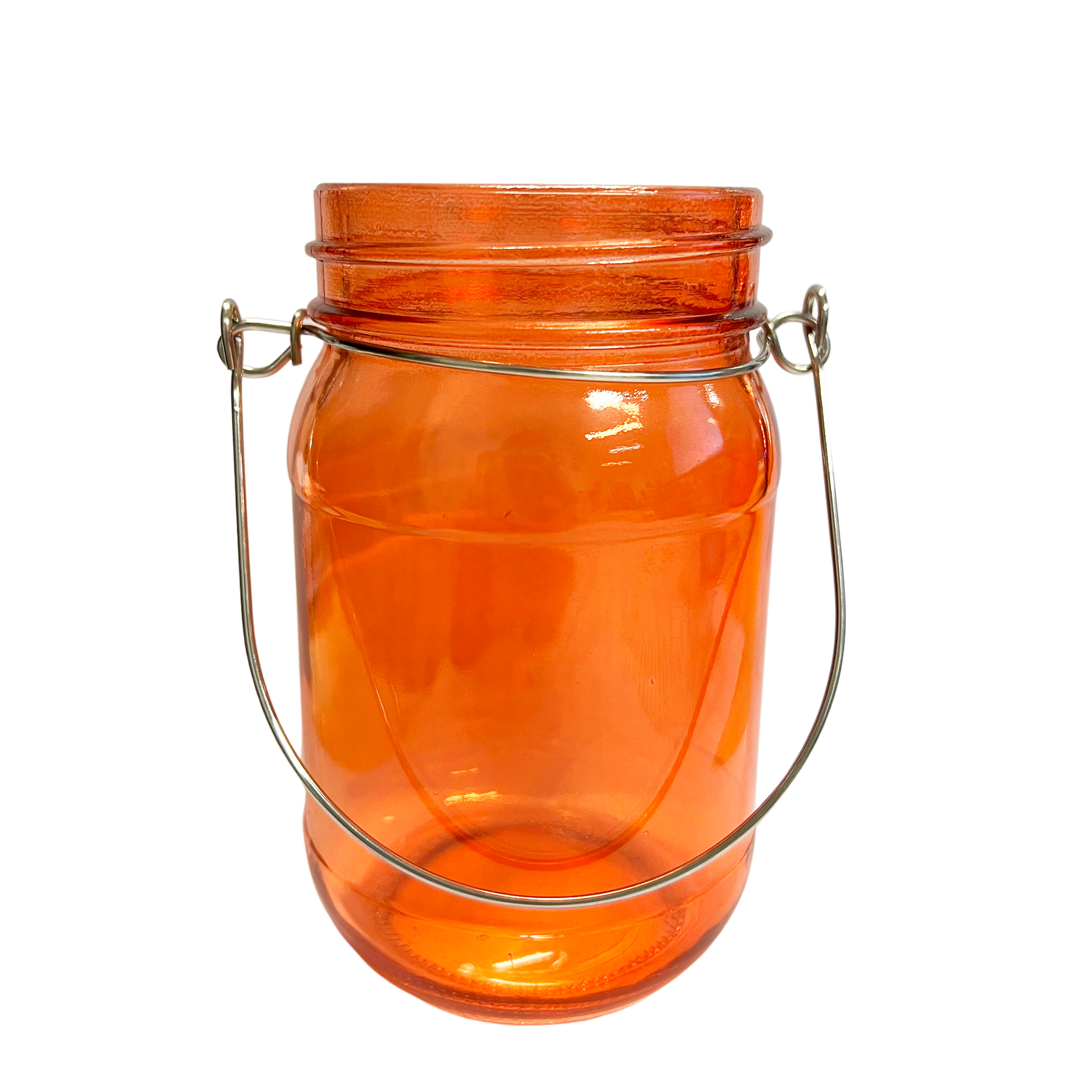 jam jar tealight holder - orange