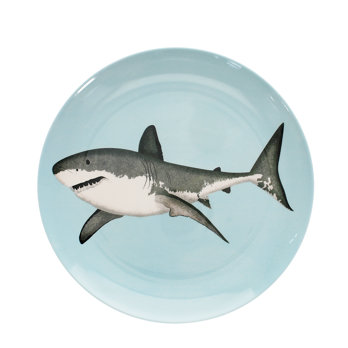 teller aus melamin für kinder - sharks