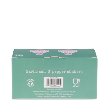 ceramic salt and pepper shakers - garlic