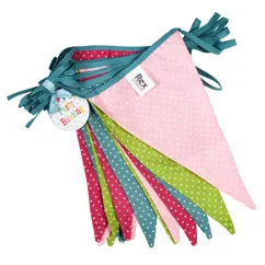 spotty washable cotton bunting (8 metres)