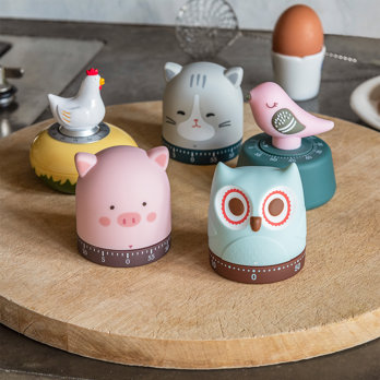 wind-up kitchen timer - pig