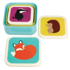 snack boxes (set of 3) - rusty the fox and friends