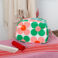 makeup bag - pink and green daisy