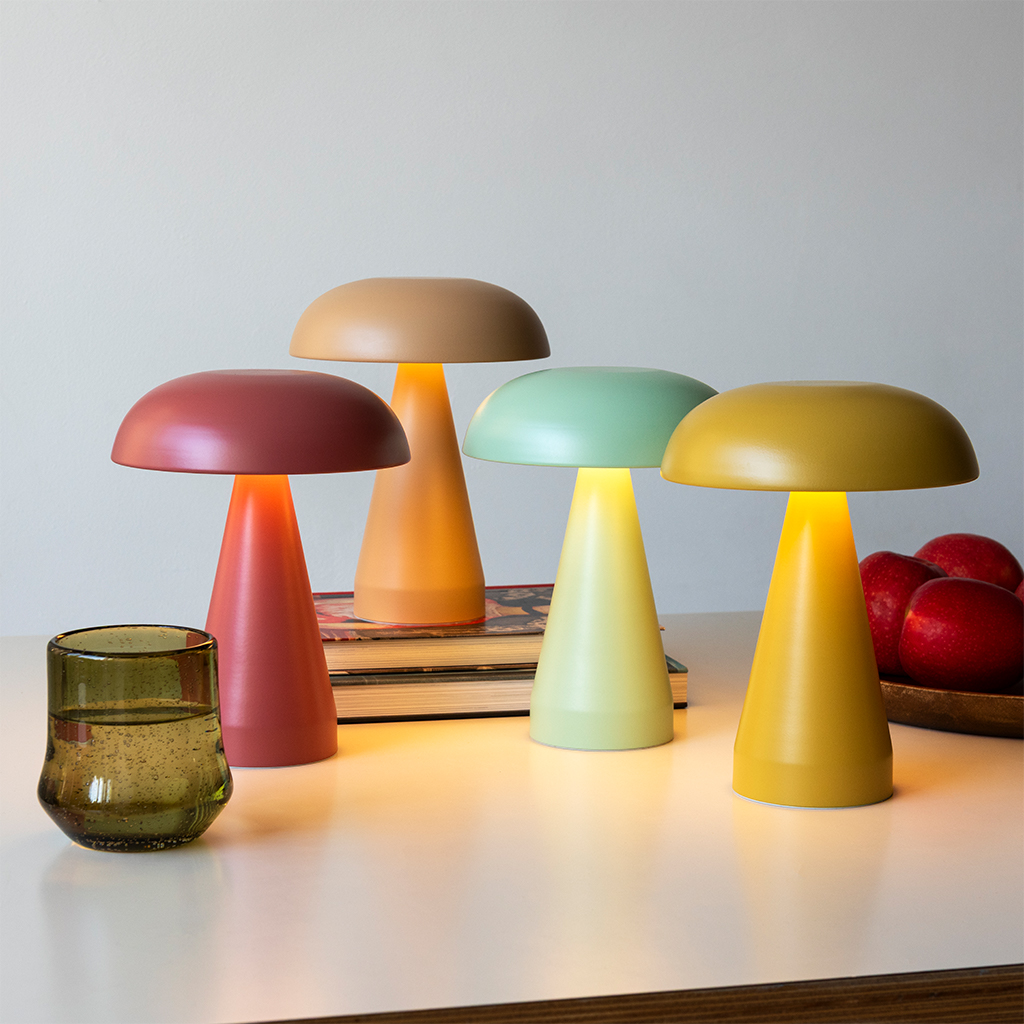 dimmable mushroom touch lamp - mint green