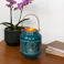 enamel tealight lantern - blue