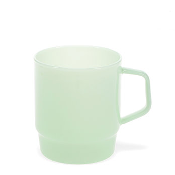 tasse à café empilable en verre 280ml - vert menthe
