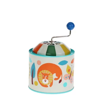 winding tin music box - wild wonders winding tin music box - wild wonders