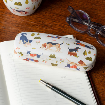 brillenetui & reinigungstuch - dog park