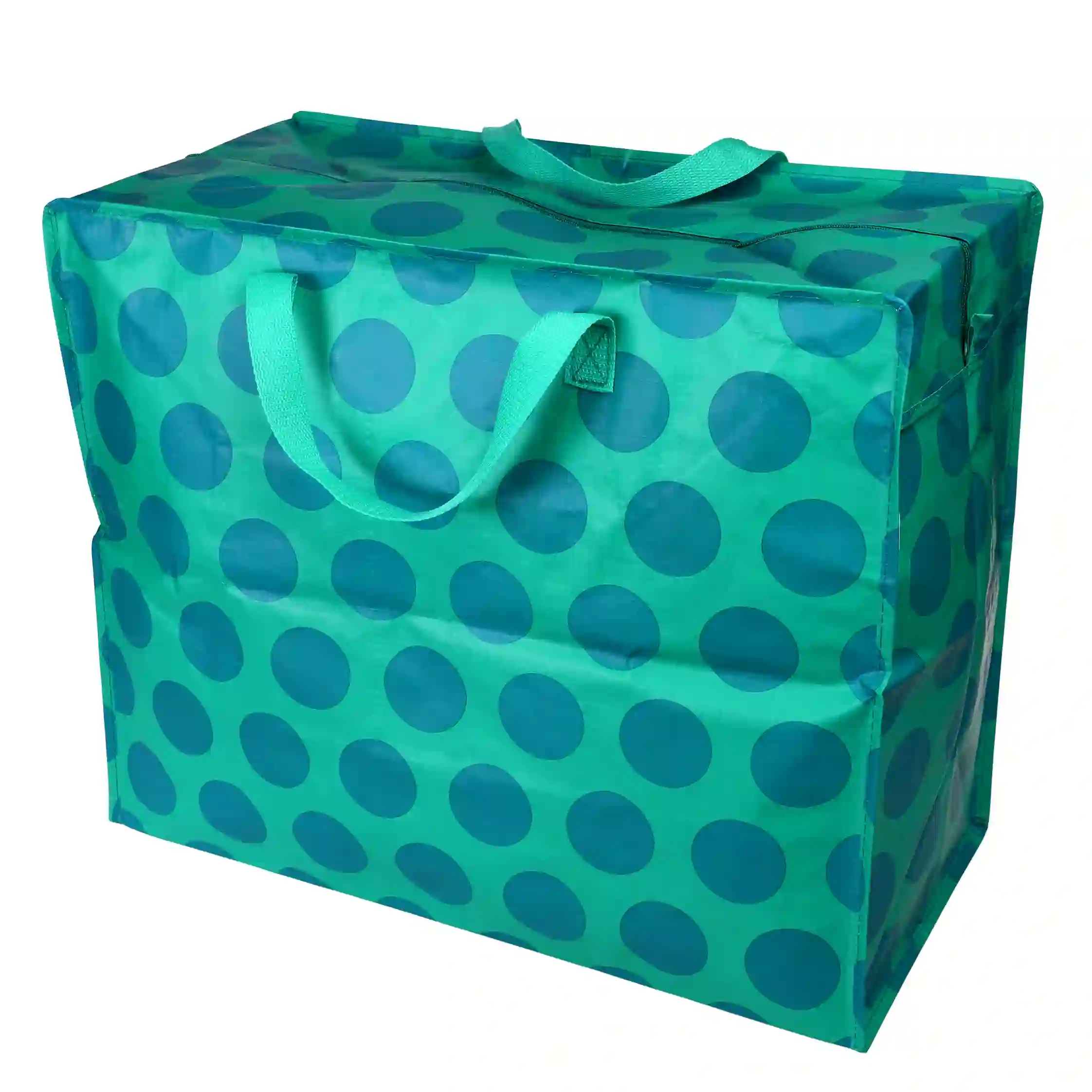 jumbo storage bag - blue on turquoise spotlight