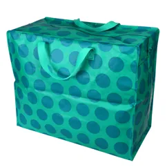 jumbo storage bag - blue on turquoise spotlight jumbo storage bag - blue on turquoise spotlight
