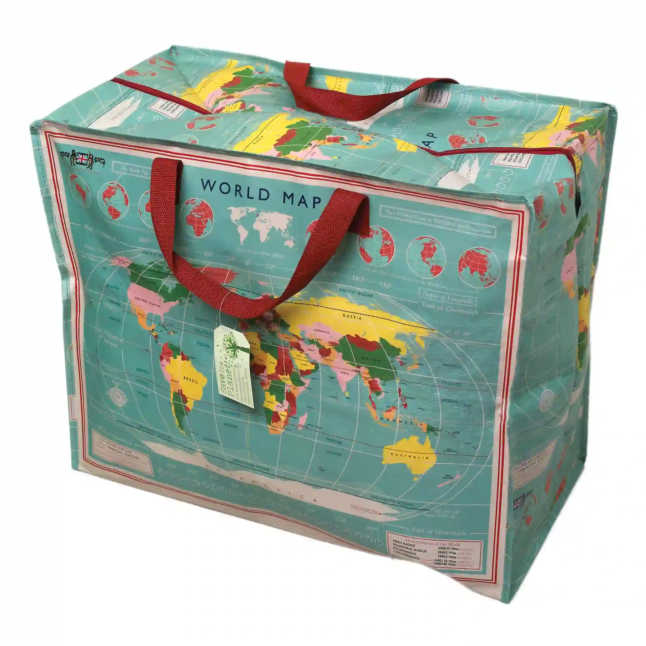 jumbo storage bag - world map