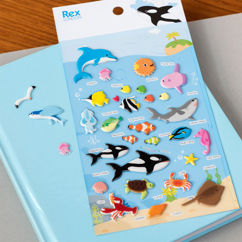 3d puffy stickers - sea creatures