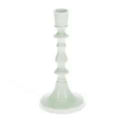 enamel candlestick (19cm) - light grey enamel candlestick (19cm) - light grey