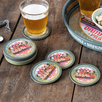 metal coasters (set of 4) - dammer pils