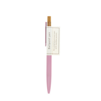 stylo à bille aluminium recyclé - rose bébé