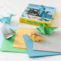 children's origami kit - prehistoric land children's origami kit - prehistoric land