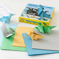 children's origami kit - prehistoric land